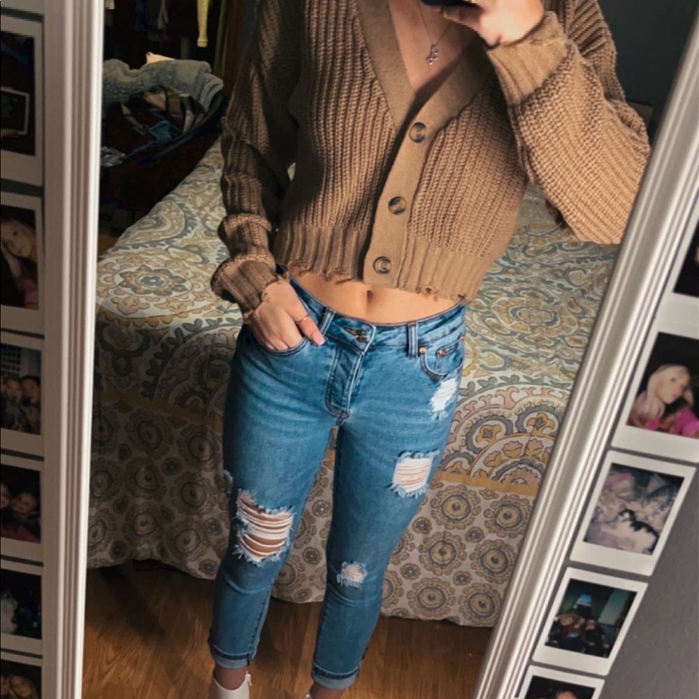 Womens cropped sweater